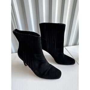 Vince Camuto Black Suede Booties 8.5 EUC